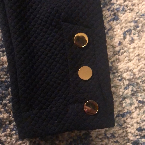 Dynamite, Medium Navy Blue Textured Dress with Zippered back - Picture 6 of 6